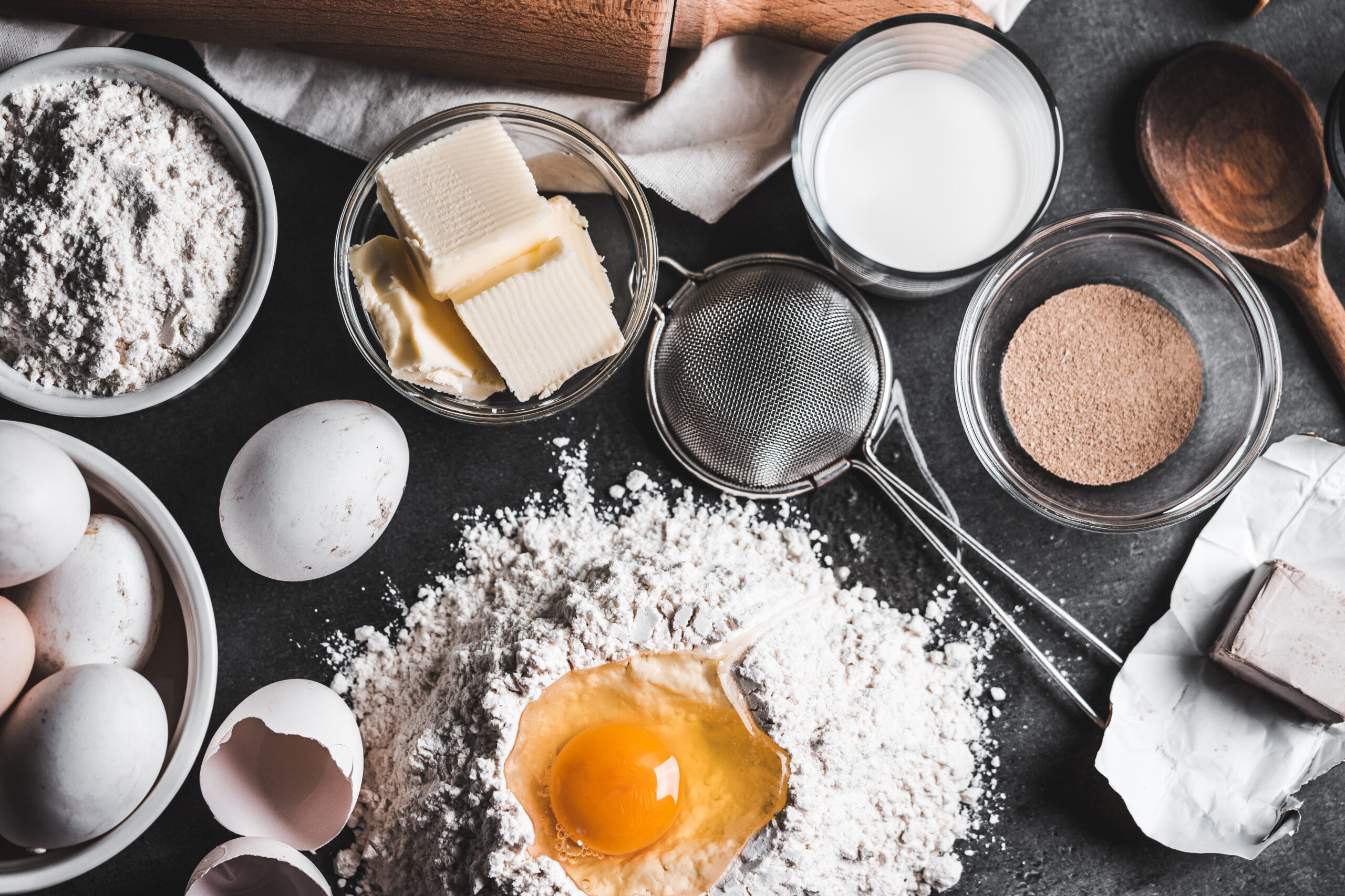 Zutaten Mehl Ei Butter Zucker Zutaten Mehl Ei Butter Zucker